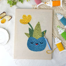 Cargar imagen en el visor de la galería, Punch Needle Kit con marco - Suculenta Feliz