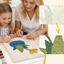 Cargar imagen en el visor de la galería, Punch Needle Kit con marco - Suculenta Feliz