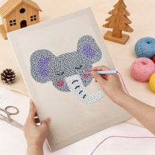 Cargar imagen en el visor de la galería, Punch Needle Kit con marco - Pequeño Elefante
