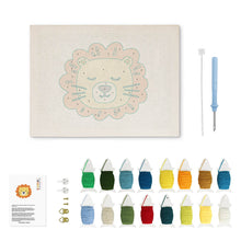 Cargar imagen en el visor de la galería, Punch Needle Kit con marco - León Dormido
