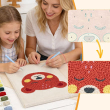 Cargar imagen en el visor de la galería, Punch Needle Kit con marco - Oso Cariñoso