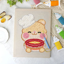 Cargar imagen en el visor de la galería, Punch Needle Kit con marco - Conejo Repostero