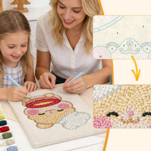 Cargar imagen en el visor de la galería, Punch Needle Kit con marco - Conejo Repostero