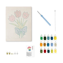 Cargar imagen en el visor de la galería, Punch Needle Kit con marco - Ramo de Tulipanes