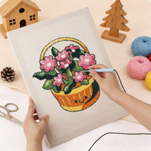 Cargar imagen en el visor de la galería, Punch Needle Kit con marco - Cesta de Flores