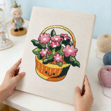 Cargar imagen en el visor de la galería, Punch Needle Kit con marco - Cesta de Flores