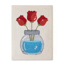 Cargar imagen en el visor de la galería, Punch Needle Kit con marco - Tarro de Tulipanes Figured'Art