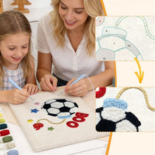 Cargar imagen en el visor de la galería, Punch Needle Kit con marco - Estrellas del Fútbol