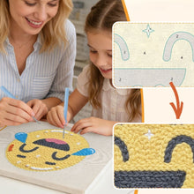 Cargar imagen en el visor de la galería, Punch Needle Kit con marco - Diversión Emoji