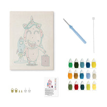 Cargar imagen en el visor de la galería, Punch Needle Kit con marco - Aventura Unicornio