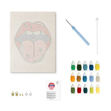 Cargar imagen en el visor de la galería, Punch Needle Kit con marco - Labios Eléctricos