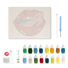 Cargar imagen en el visor de la galería, Punch Needle Kit con marco - Beso Estrellado