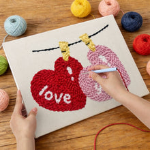 Cargar imagen en el visor de la galería, Punch Needle Kit con marco - Amor en el Aire