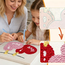 Cargar imagen en el visor de la galería, Punch Needle Kit con marco - Amor en el Aire