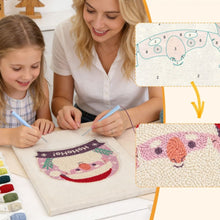 Cargar imagen en el visor de la galería, Punch Needle Kit con marco - Risa de Santa
