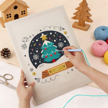 Cargar imagen en el visor de la galería, Punch Needle Kit con marco - Árbol de Navidad Mágico