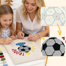 Cargar imagen en el visor de la galería, Punch Needle Kit con marco - Trofeo de Fútbol