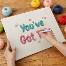 Cargar imagen en el visor de la galería, Punch Needle Kit con marco - You've Got This