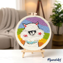 Cargar imagen en el visor de la galería, Punch Needle Alpaca esponjosa