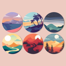 Cargar imagen en el visor de la galería, Pintar por números Juegos de Mesa 20 cm (6 piezas) - Vista a la Naturaleza