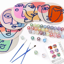 Cargar imagen en el visor de la galería, Pintar por números Juegos de Mesa 20 cm (6 piezas) - Rostro Abstracto Moderno