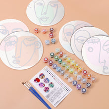 Cargar imagen en el visor de la galería, Pintar por números Juegos de Mesa 20 cm (6 piezas) - Rostro Abstracto Moderno