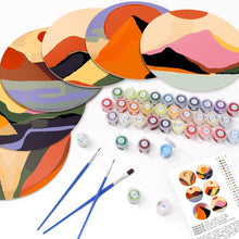 Cargar imagen en el visor de la galería, Pintar por números Juegos de Mesa 20 cm (6 piezas) - Montaña Abstracta Moderna