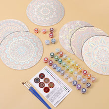 Cargar imagen en el visor de la galería, Pintar por números Juegos de Mesa 20 cm (6 piezas) - Mandala Bohemio Redondo