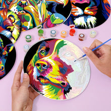 Cargar imagen en el visor de la galería, Sets de mesa Pintar por números 20 cm (6 piezas) - Animal Pop Art