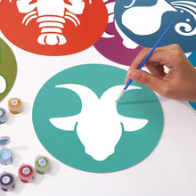 Cargar imagen en el visor de la galería, Pintar por números Sets de Mesa 20 cm (12 piezas) - Serie Signos del Zodiaco 1