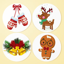 Cargar imagen en el visor de la galería, Pintar por números Salvamanteles 20 cm (4 piezas) - Manoplas y Reno Acogedores Figured'Art