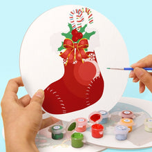 Cargar imagen en el visor de la galería, Pintar por números Salvamenteles 20 cm (4 piezas) - Alegría Clásica de Navidad