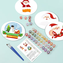 Cargar imagen en el visor de la galería, Pintar por números Salvamenteles 20 cm (4 piezas) - Papá Noel y Sonrisas Nevadas