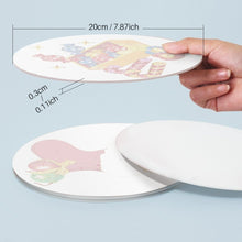 Cargar imagen en el visor de la galería, Pintar por números Salvamenteles 20 cm (4 piezas) - Muñeco de Nieve, Flor de Pascua y Regalos