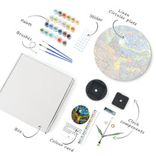 Cargar imagen en el visor de la galería, Reloj de Pintar por Números - Noche estrellada y Girasoles