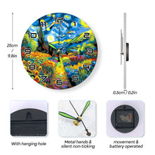 Cargar imagen en el visor de la galería, Reloj de Pintar por Números - Noche estrellada y Girasoles