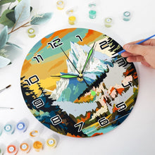 Cargar imagen en el visor de la galería, Reloj de Pintar por Números - Montaña al Atardecer