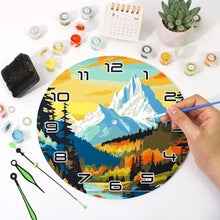 Cargar imagen en el visor de la galería, Reloj de Pintar por Números - Montaña al Atardecer