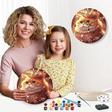 Cargar imagen en el visor de la galería, Reloj de Pintar por Números - Gato Real