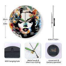 Cargar imagen en el visor de la galería, Reloj de Pintar por Números - Retrato de Marilyn