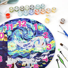Cargar imagen en el visor de la galería, Reloj de Pintar por Números - La Noche Estrellada
