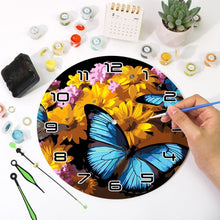 Cargar imagen en el visor de la galería, Reloj de Pintar por Números - Mariposas y Flores