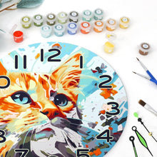 Cargar imagen en el visor de la galería, Reloj de Pintar por Números - Gato Curioso