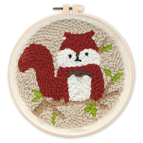 Punch Needle Ardilla linda