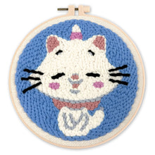 Cargar imagen en el visor de la galería, Punch Needle Gato unicornio
