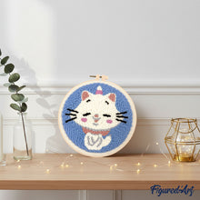 Cargar imagen en el visor de la galería, Punch Needle Gato unicornio