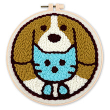 Cargar imagen en el visor de la galería, Punch Needle Gato y perro