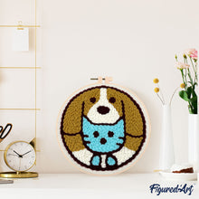 Cargar imagen en el visor de la galería, Punch Needle Gato y perro
