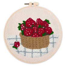 Cargar imagen en el visor de la galería, Punch Needle Cesta de fresas