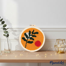 Cargar imagen en el visor de la galería, Punch Needle Abstracto botánico 1